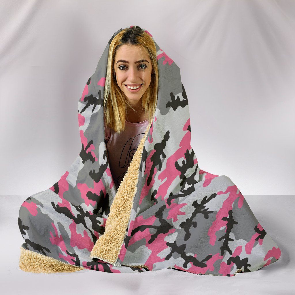 Blanket Hoodie - Camouflage Pink