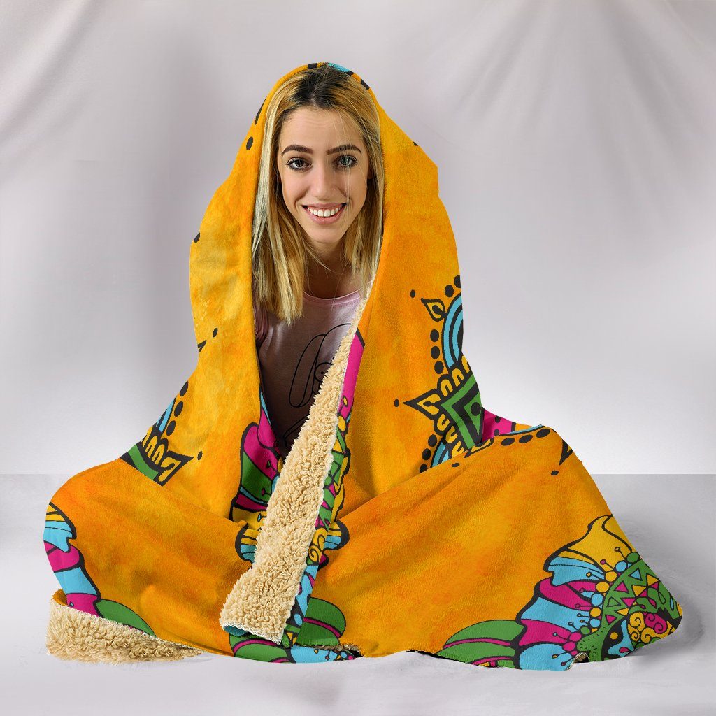 Blanket Hoodie - Peace Orange