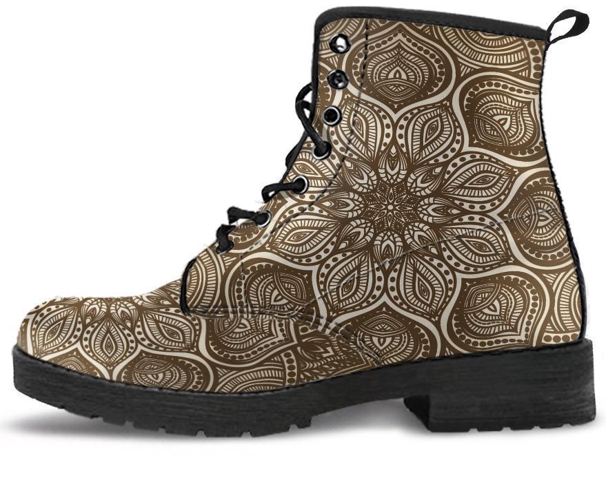 Leather Boots - Mandala Brown