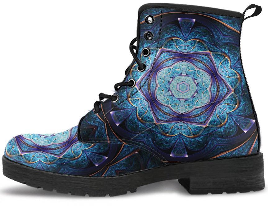Leather Boots - Octagon Fractal Mandala