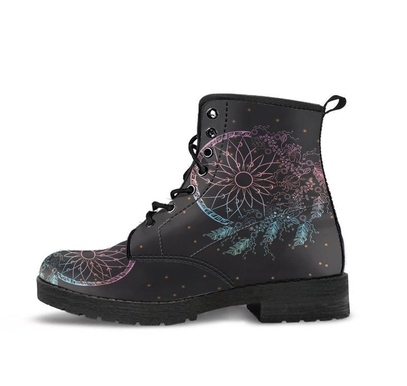 Leather Boots - Stars Dream Catcher