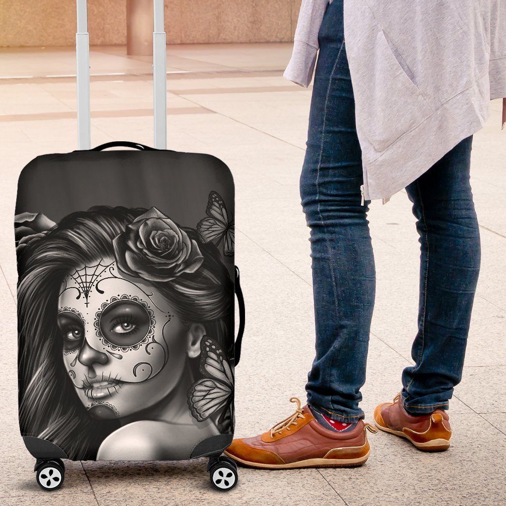 Luggage Covers - Calavera Girl Black