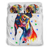 Dog duvet colorful