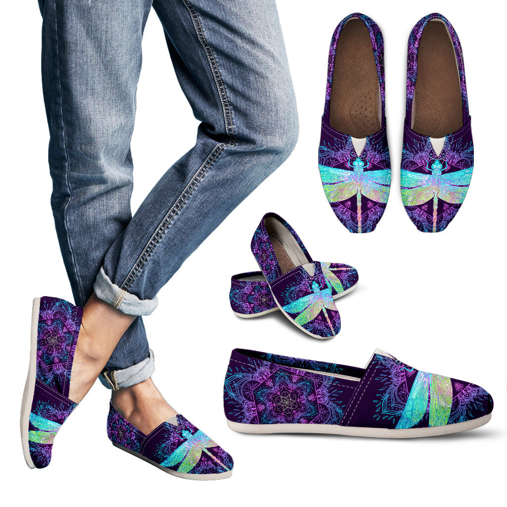 Purple Dragonfly Handcrafted Casual Shoes
