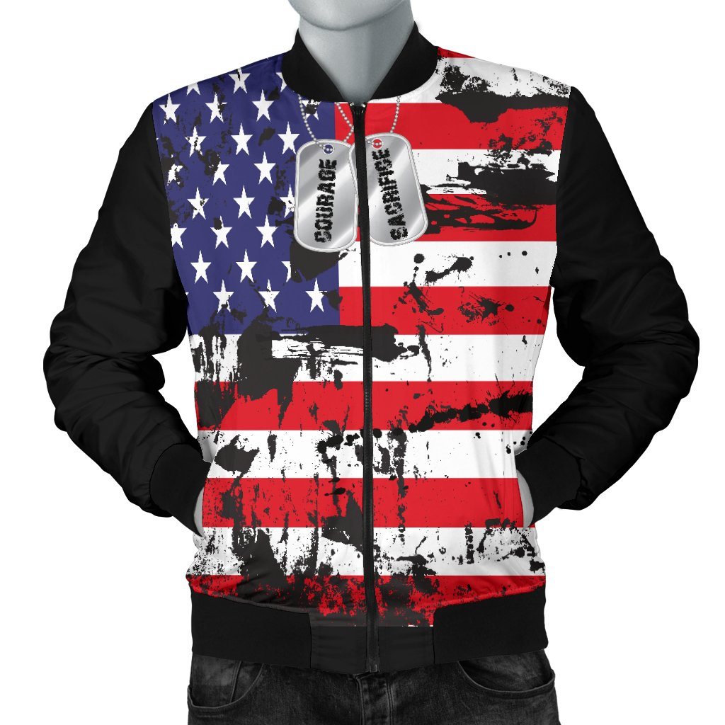 American Flag Dog Tag