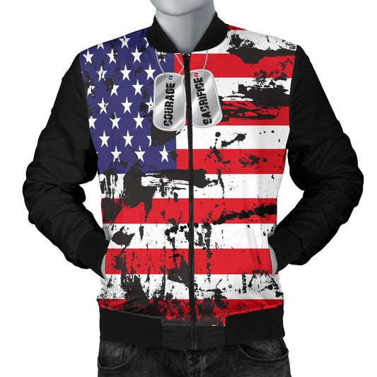 American Flag Dog Tag