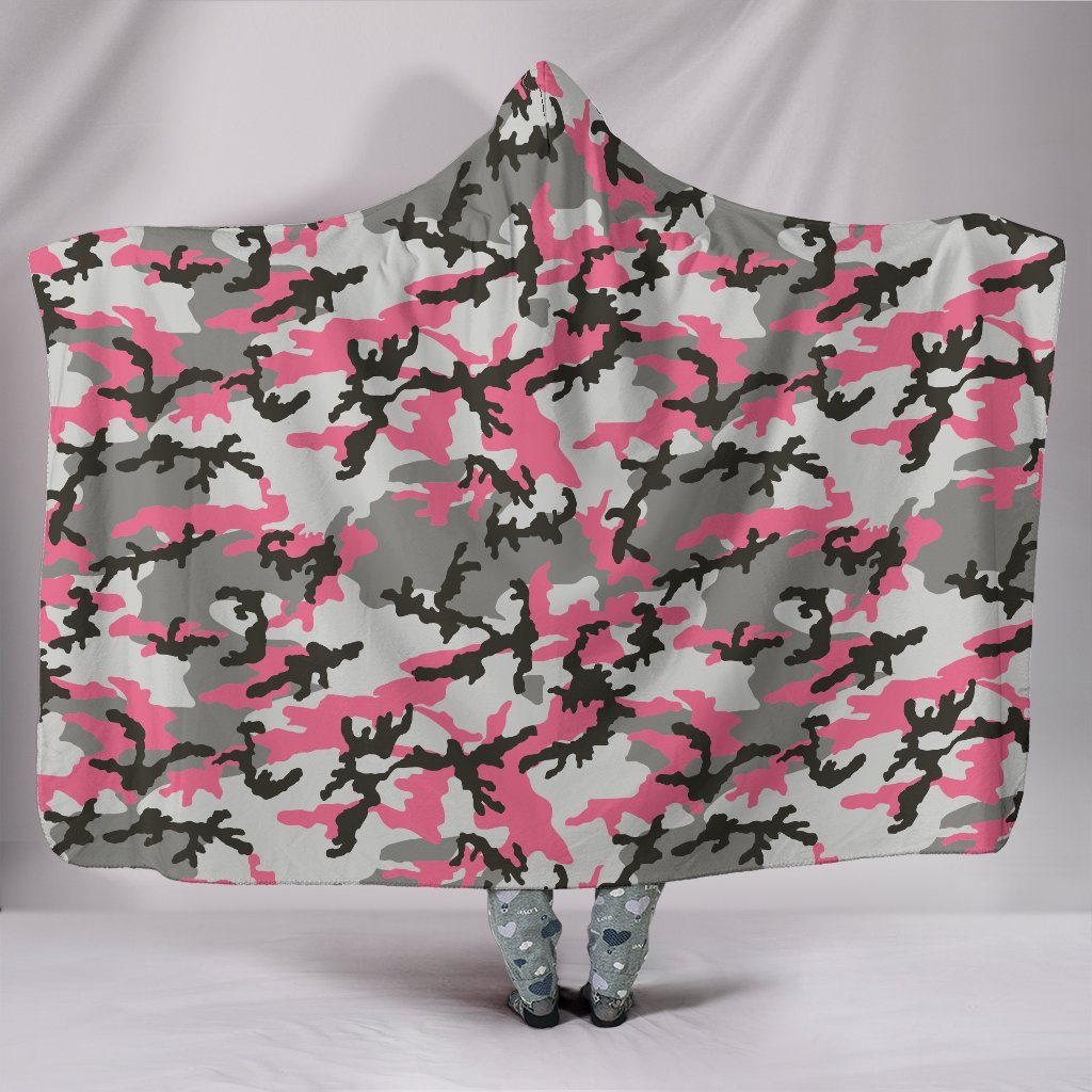 Blanket Hoodie - Camouflage Pink