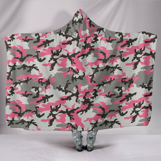 Blanket Hoodie - Camouflage Pink