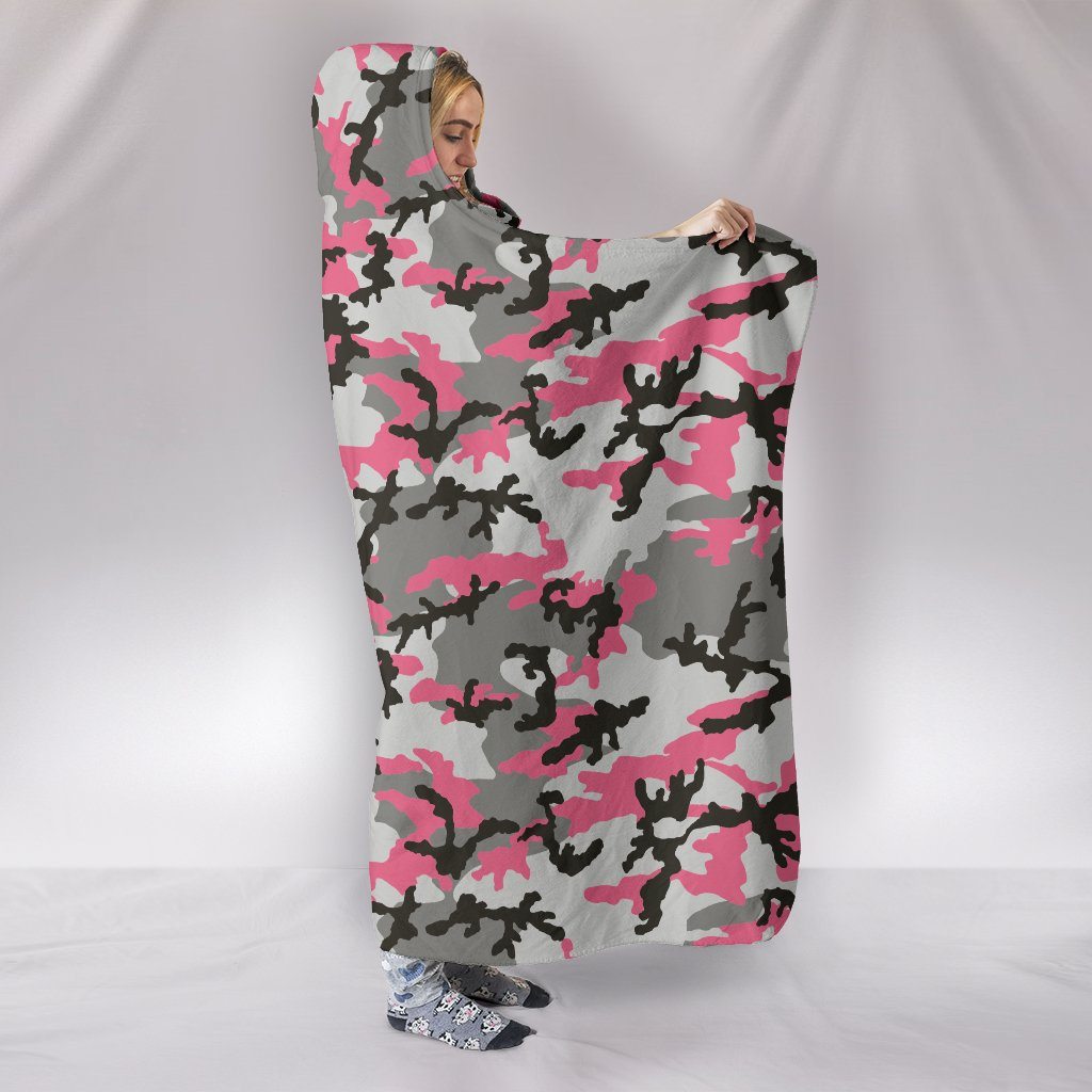 Blanket Hoodie - Camouflage Pink