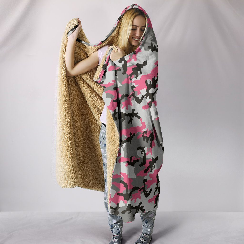 Blanket Hoodie - Camouflage Pink