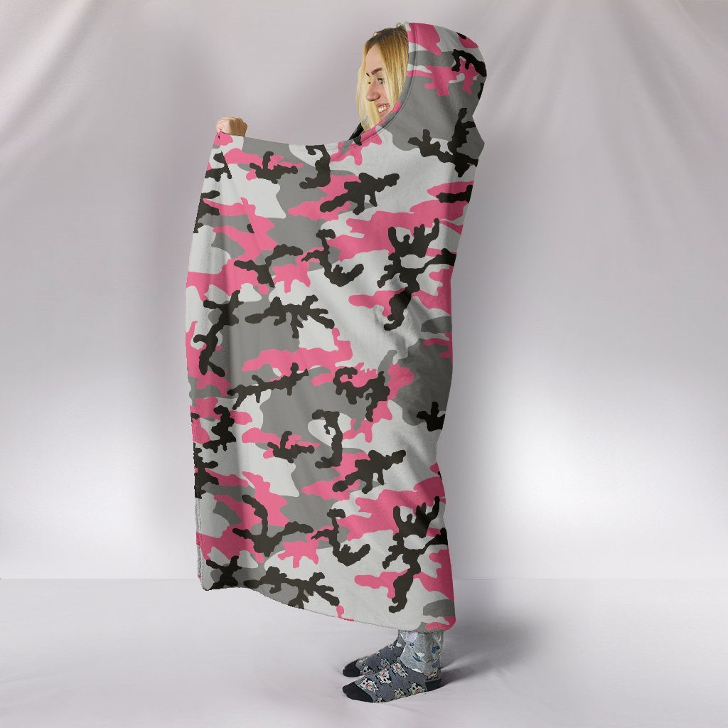 Blanket Hoodie - Camouflage Pink