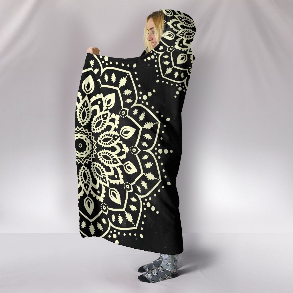 Blanket Hoodie - Mandala Chakra Dark Green