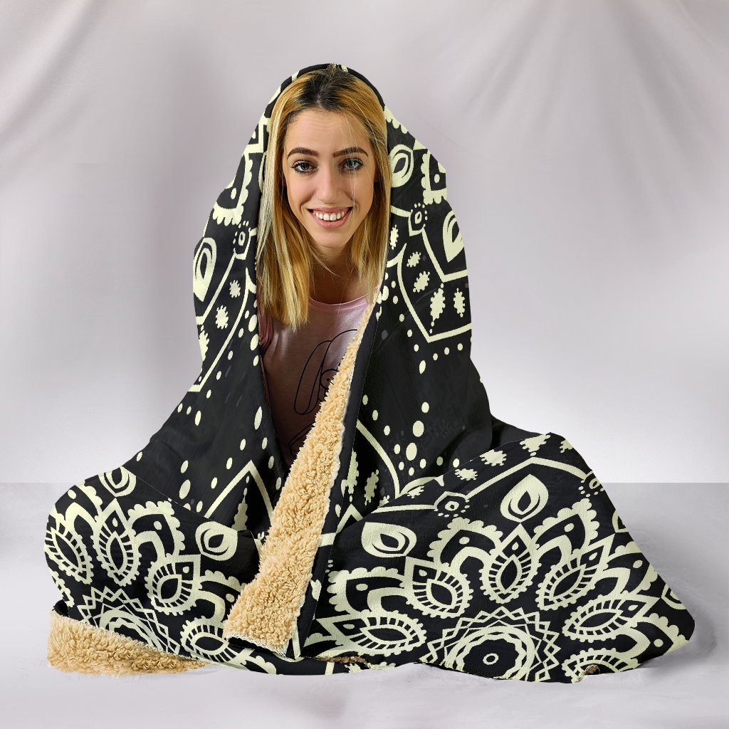 Blanket Hoodie - Mandala Chakra Dark Green