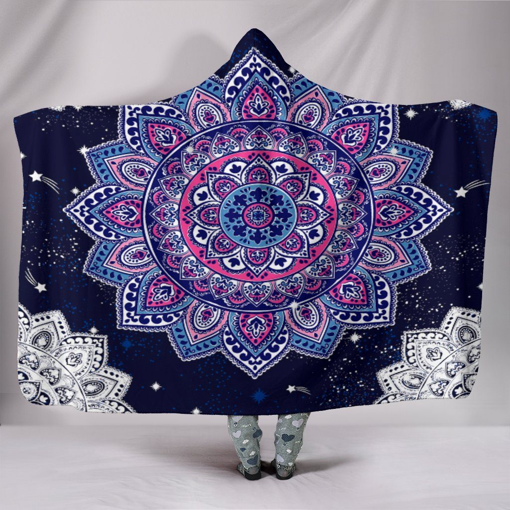 Blanket Hoodie - Mandala Purple Blue