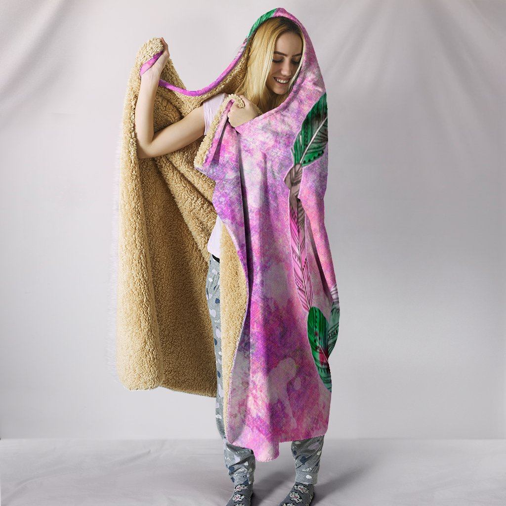 Blanket Hoodie - Peace Bohemian Pink