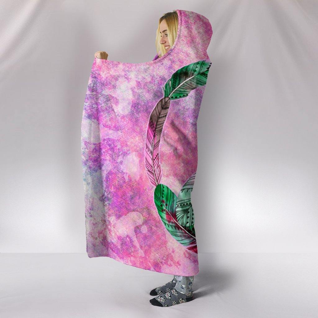 Blanket Hoodie - Peace Bohemian Pink