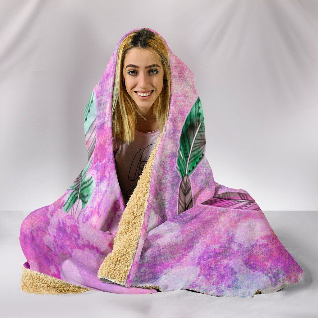 Blanket Hoodie - Peace Bohemian Pink