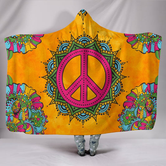 Blanket Hoodie - Peace Orange