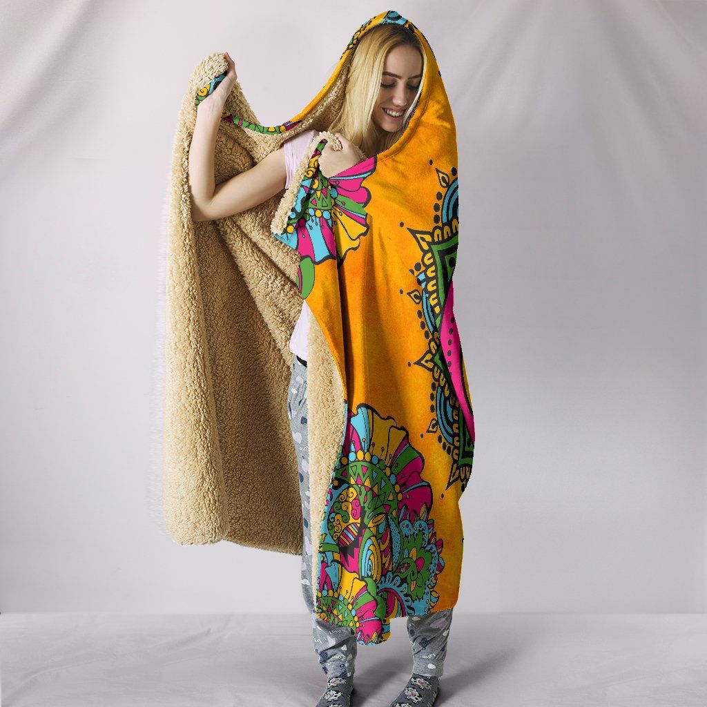 Blanket Hoodie - Peace Orange