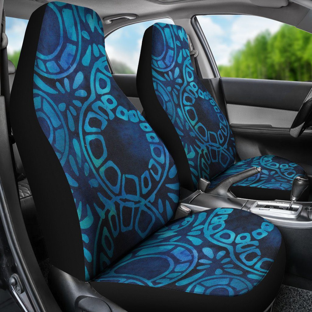 Car Seat Cover - Batik Cool Blue