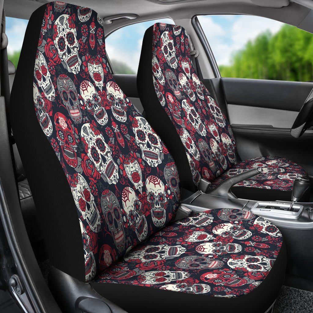 Car Seat Cover - Calavera Skull