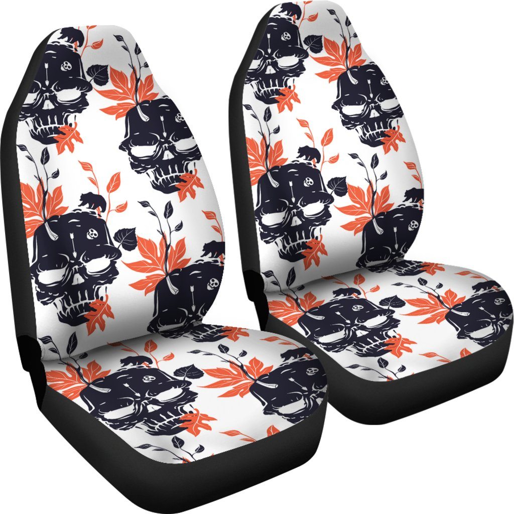 Car Seat Cover - Leaf And Skull