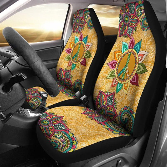 Car Seat Cover - Peace Mandala Seat Covers