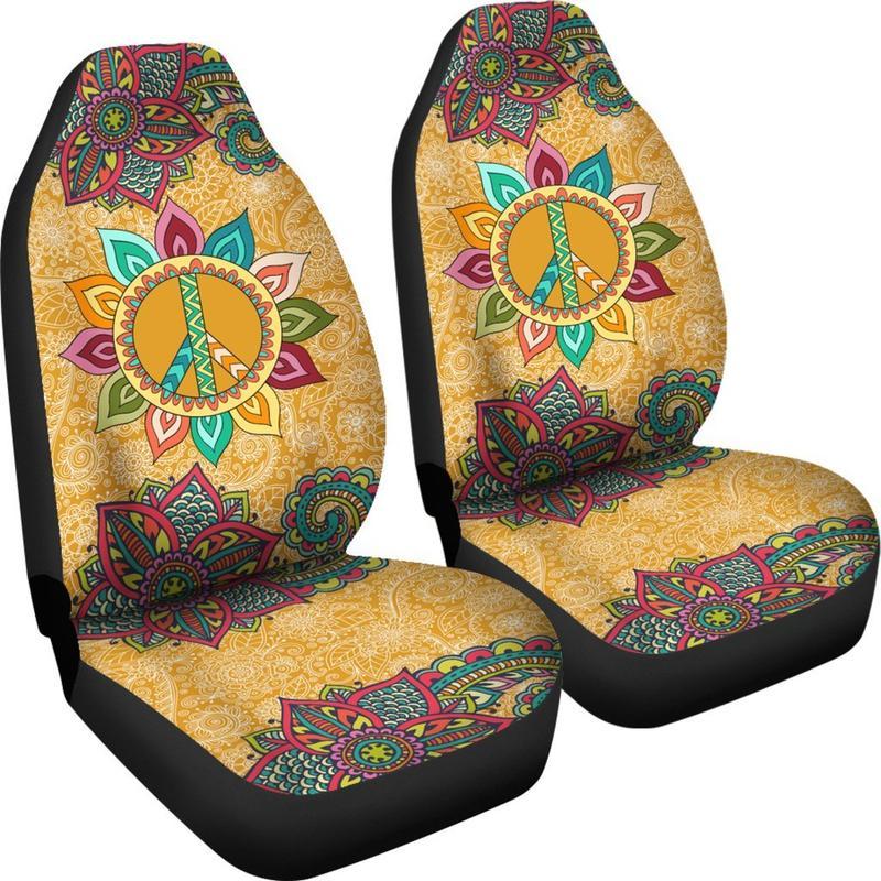 Car Seat Cover - Peace Mandala Seat Covers