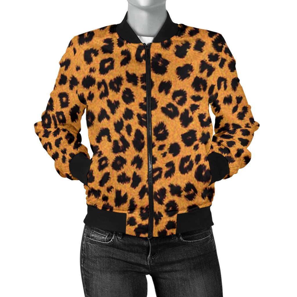 Cheetah Womens Bomber Jacket