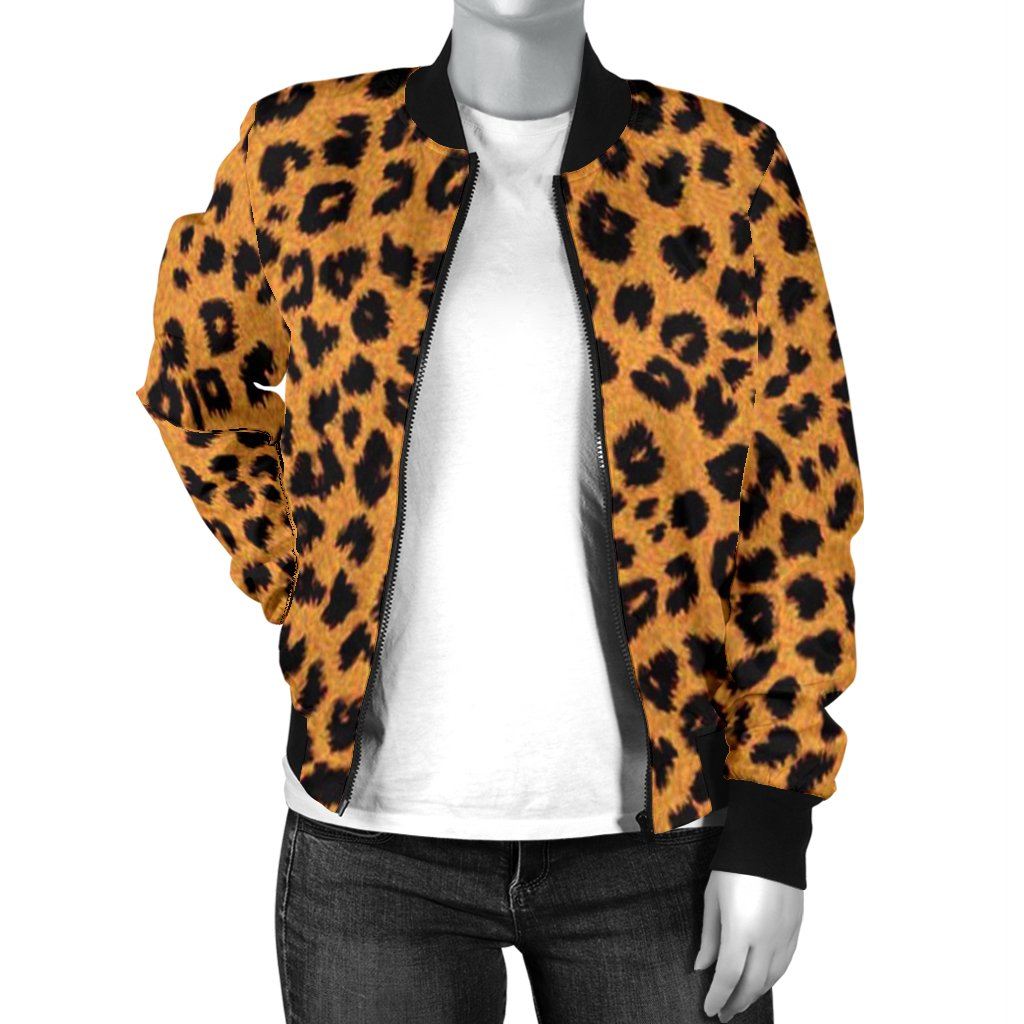 Cheetah Womens Bomber Jacket