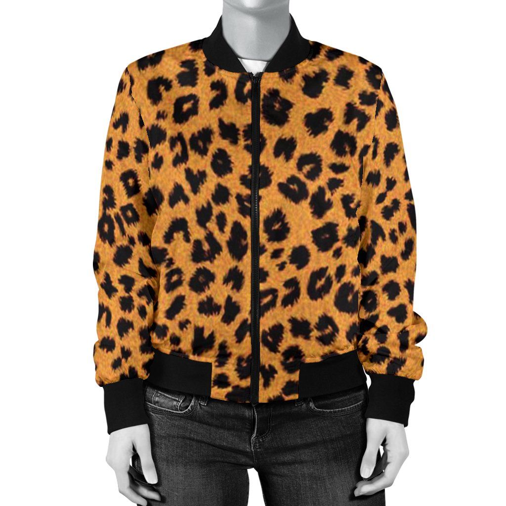 Cheetah Womens Bomber Jacket