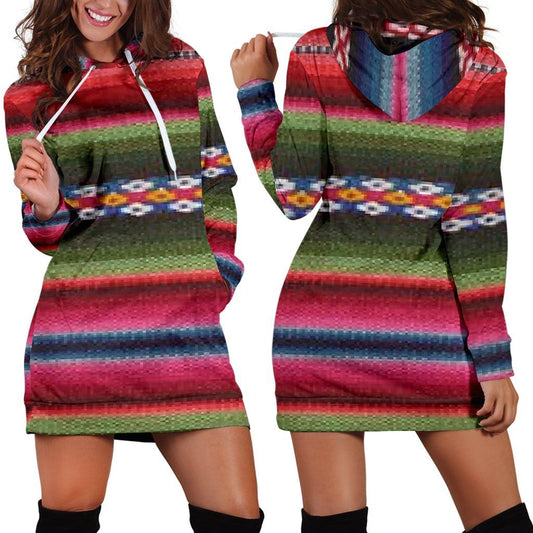 Dress Hoodie - Aztec Red Green