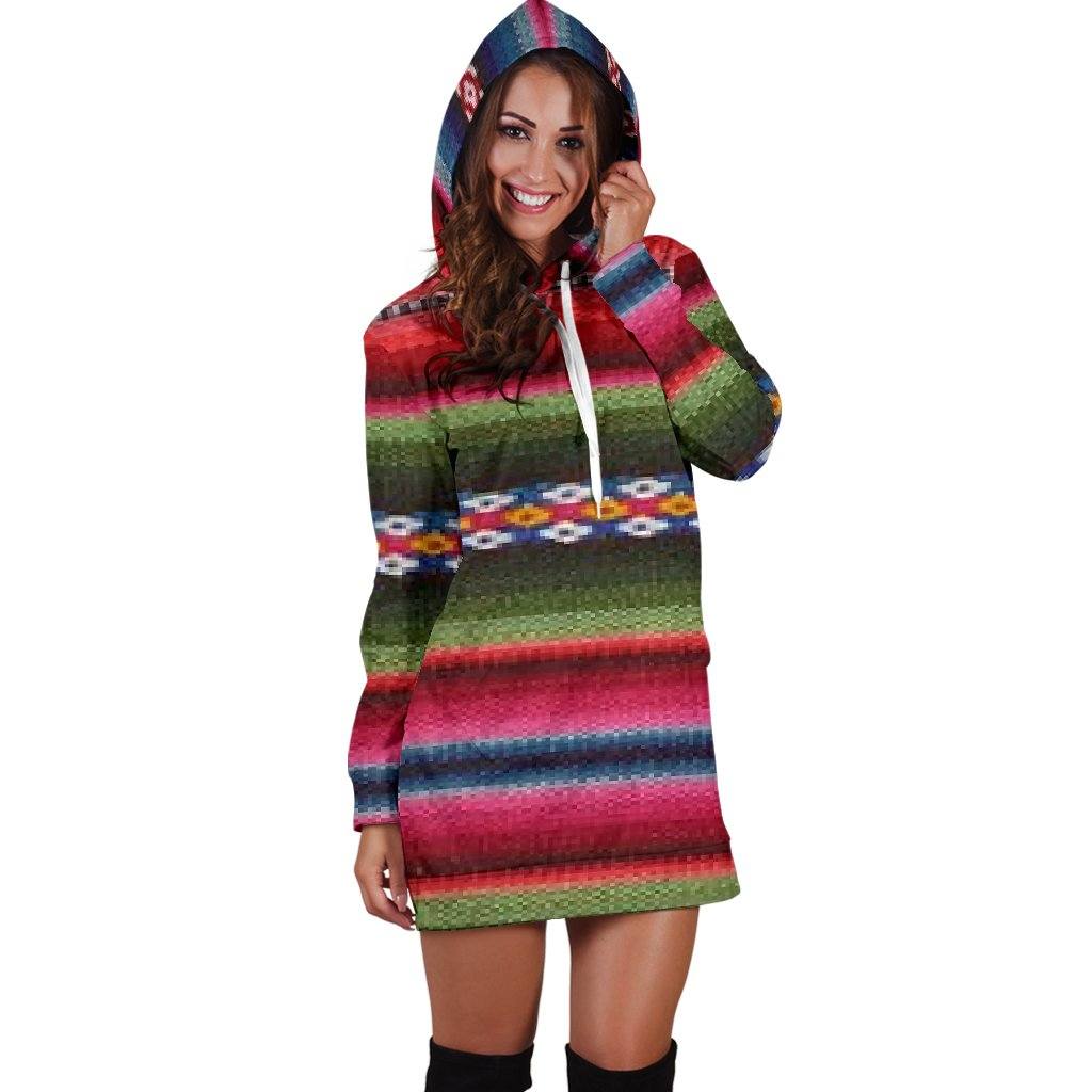 Dress Hoodie - Aztec Red Green