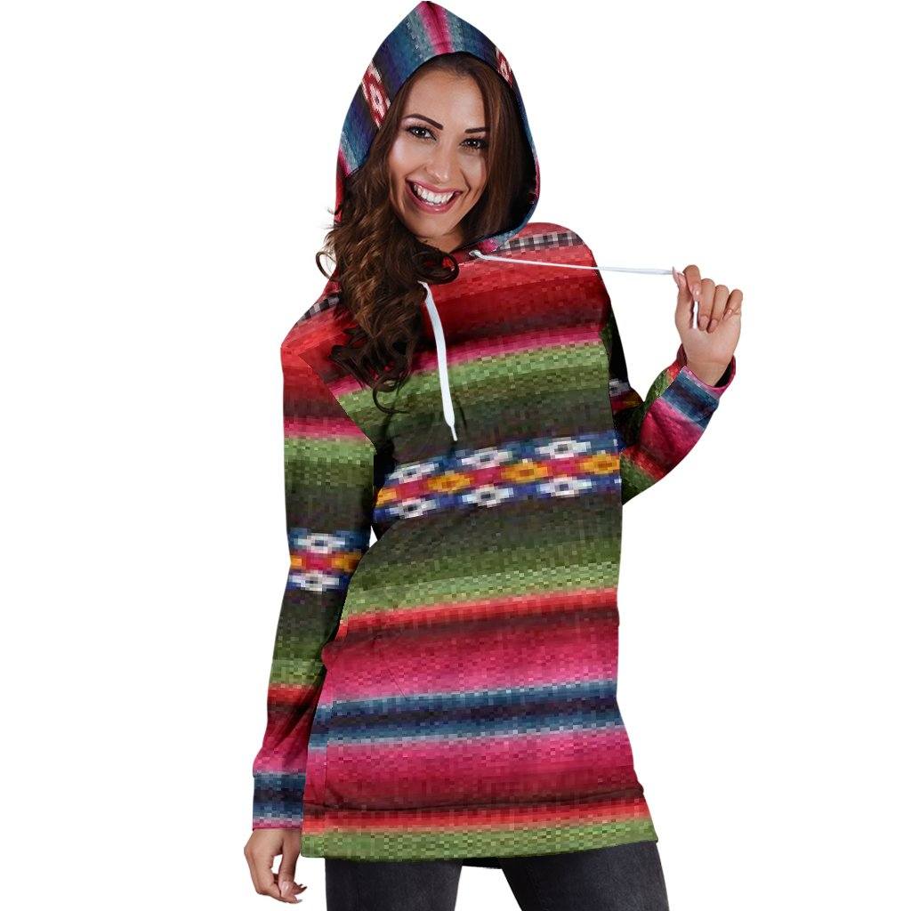 Dress Hoodie - Aztec Red Green