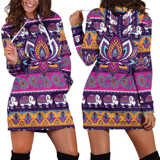Dress Hoodie - Colorful Lotus