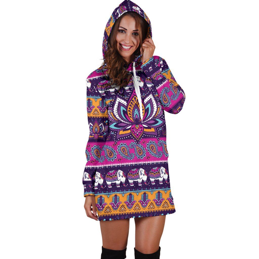 Dress Hoodie - Colorful Lotus