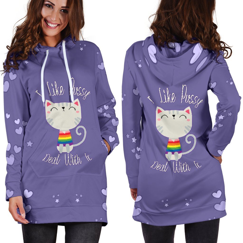 Dress Hoodie - I Like Pussy Deal With It