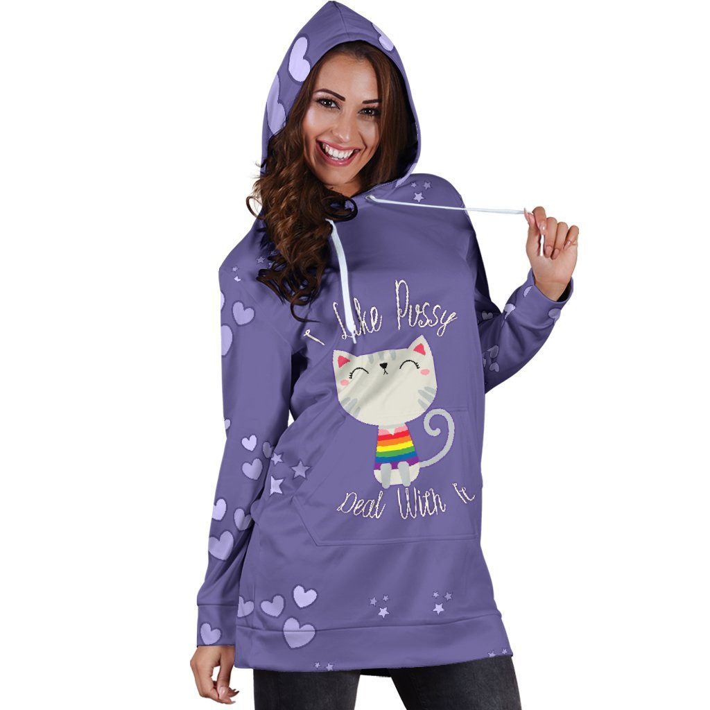 Dress Hoodie - I Like Pussy Deal With It