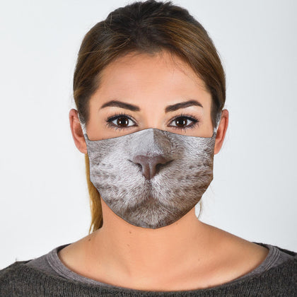 British Blue Cat Face Mask