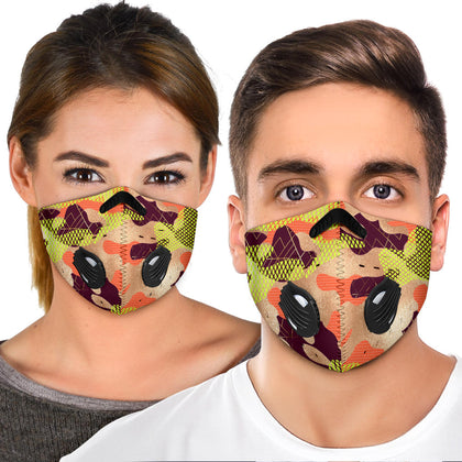 Orange Camo Premium Mask