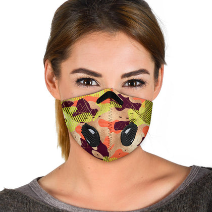 Orange Camo Premium Mask