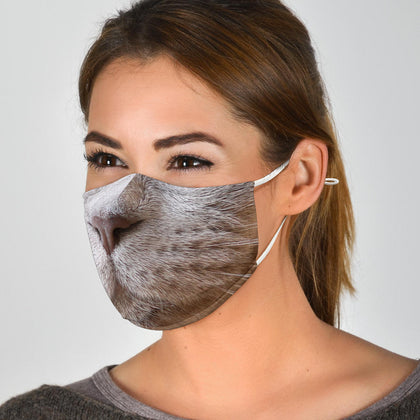 British Blue Cat Face Mask