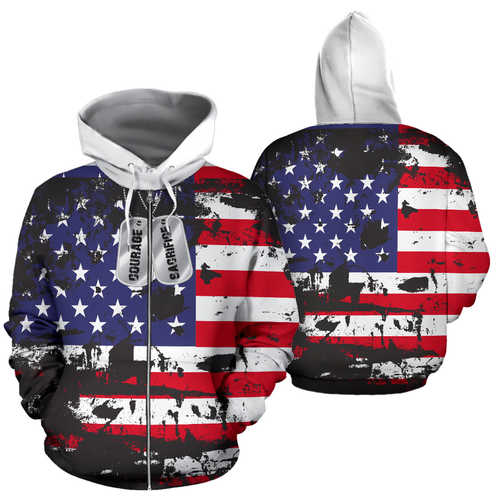 American Flag and Tags