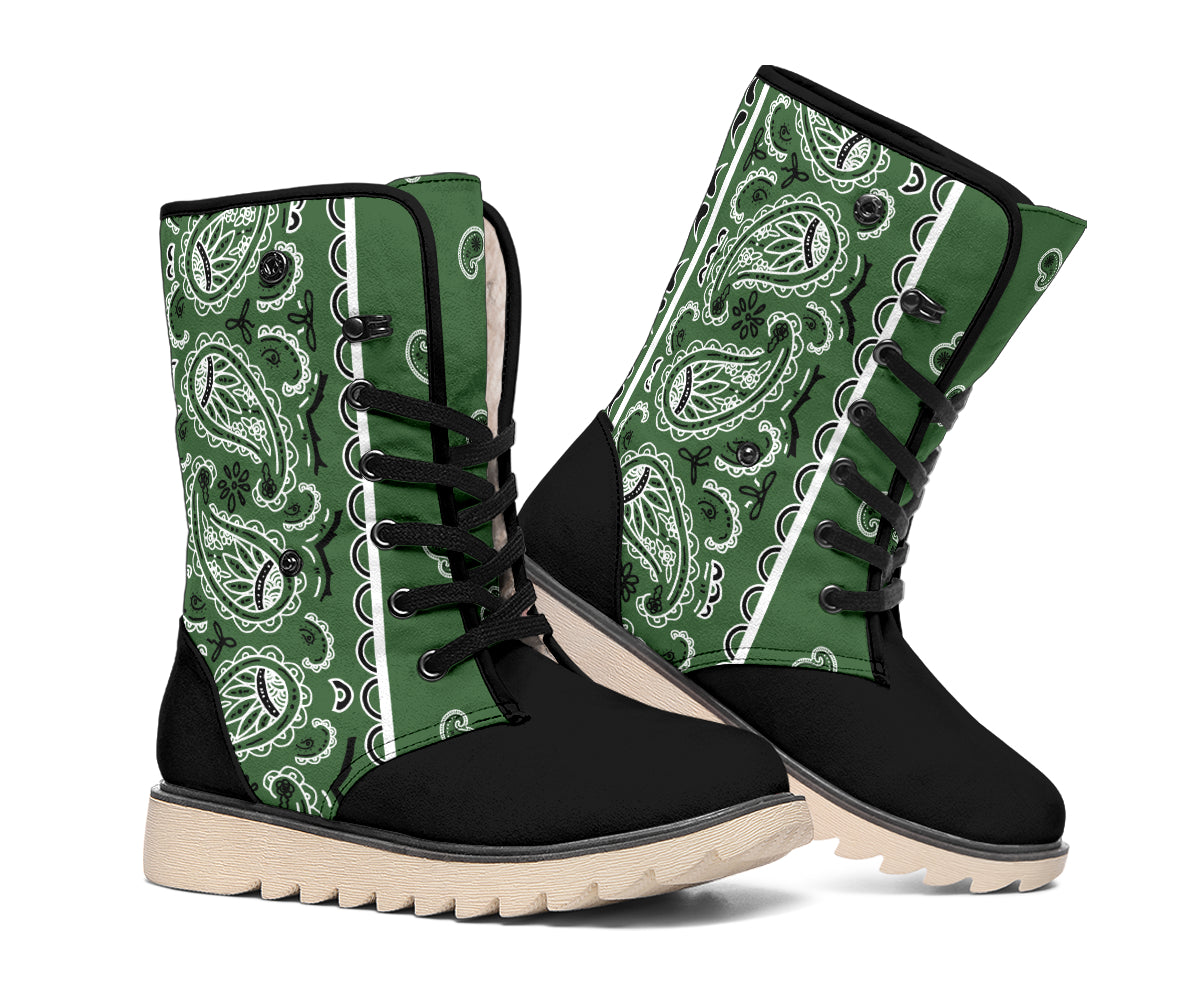 Classic Green Bandana Women's Polar boots