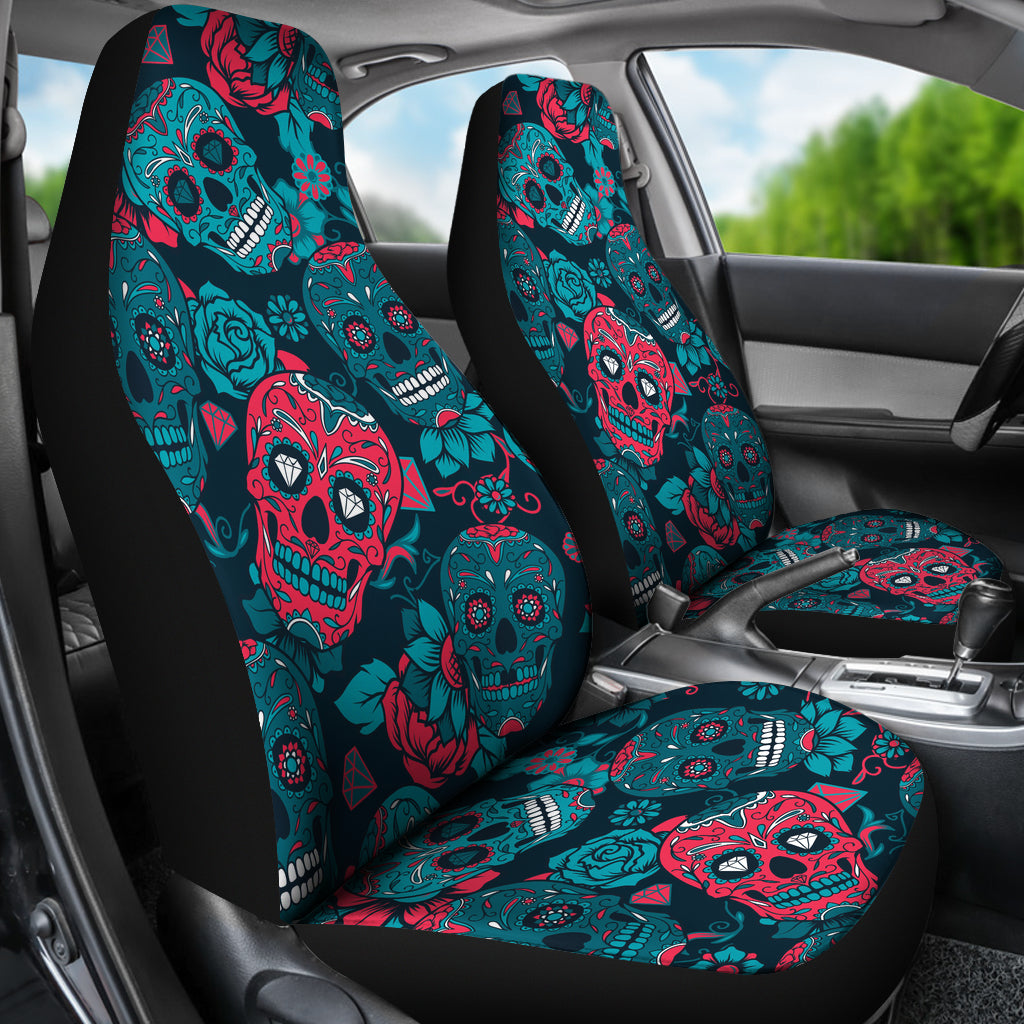 Red & Blue Sugar Skull