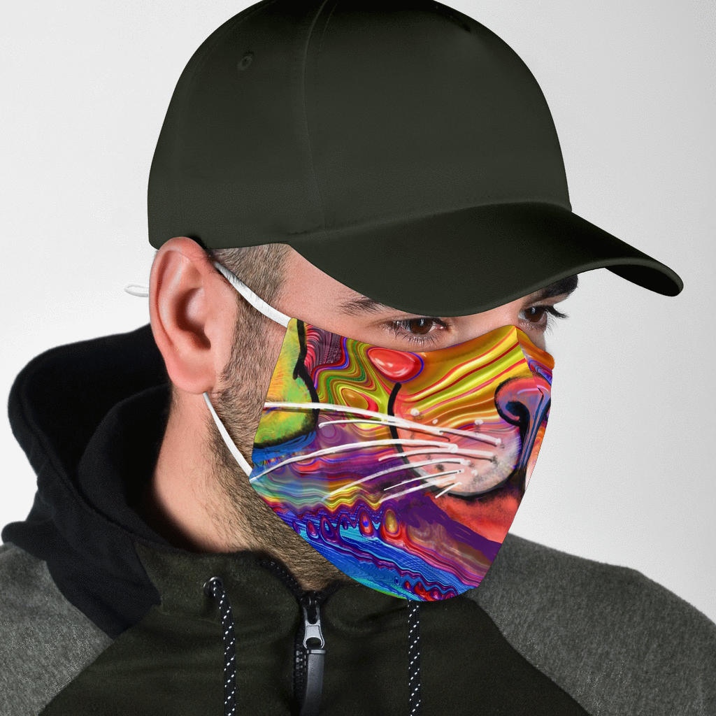 Fractal Cat Face Mask
