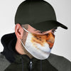 Brown and White Cat Face Mask