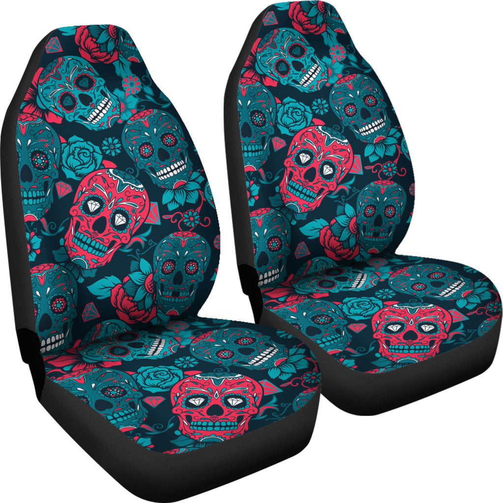 Red & Blue Sugar Skull