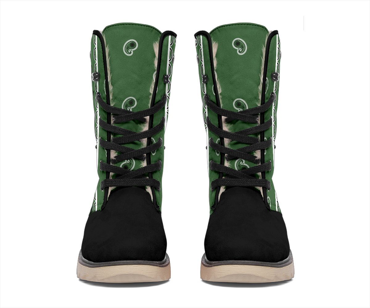 Classic Green Bandana Women's Polar boots