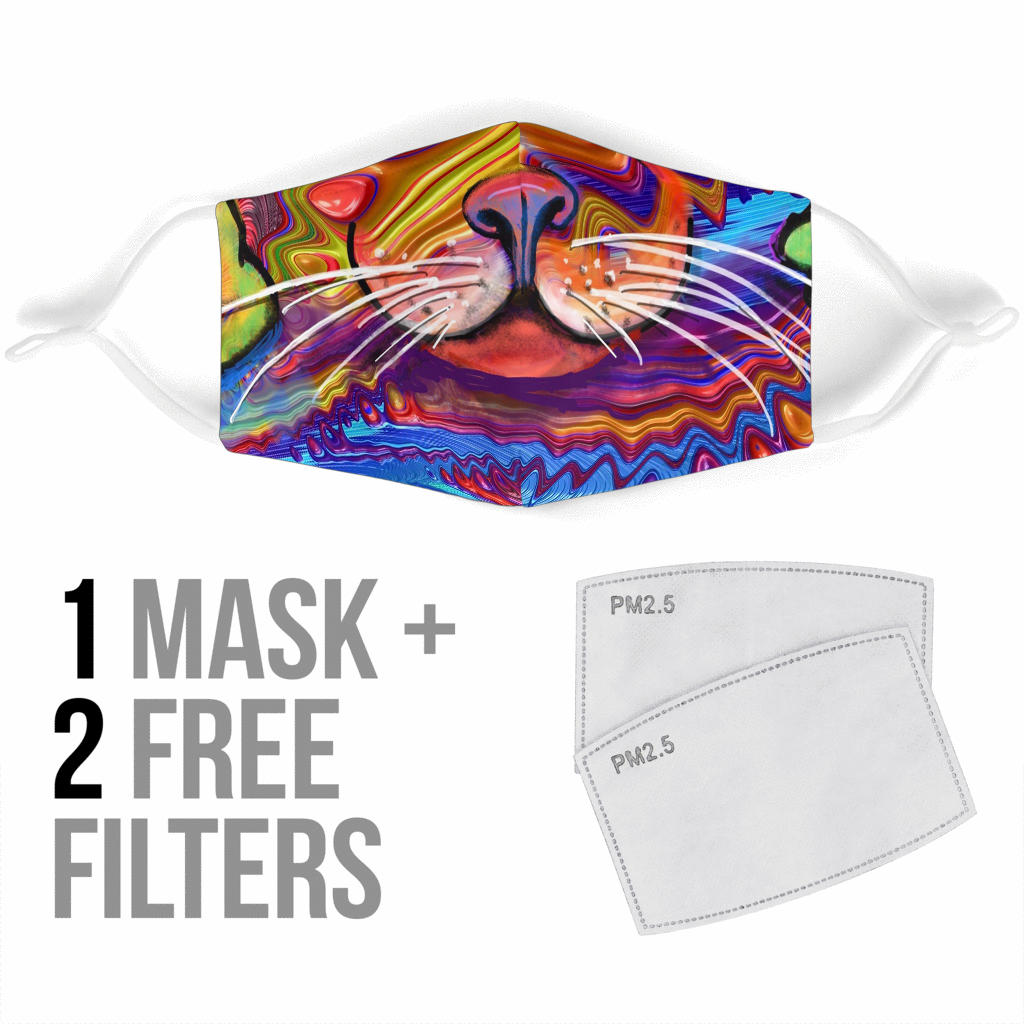Fractal Cat Face Mask